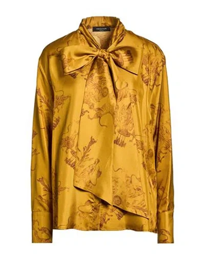 Fabiana Filippi Woman Shirt Mustard Size 6 Silk In Yellow