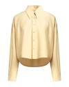Fabiana Filippi Woman Shirt Pastel Yellow Size 8 Polyester, Viscose, Elastane In Yellow