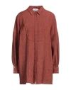 Fabiana Filippi Woman Shirt Rust Size 2 Linen In Red