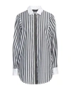 Fabiana Filippi Woman Shirt Charcoal Size 4 Cotton, Polyamide, Silk, Ecobrass In Grey