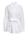 Fabiana Filippi Shirt With Embroidery And Belt In White