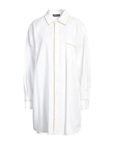 Fabiana Filippi Contrast-trim Linen Shirt In White