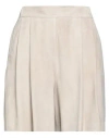 Fabiana Filippi Woman Shorts & Bermuda Shorts Beige Size 4 Leather