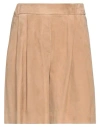 Fabiana Filippi Woman Shorts & Bermuda Shorts Camel Size 4 Leather In Beige