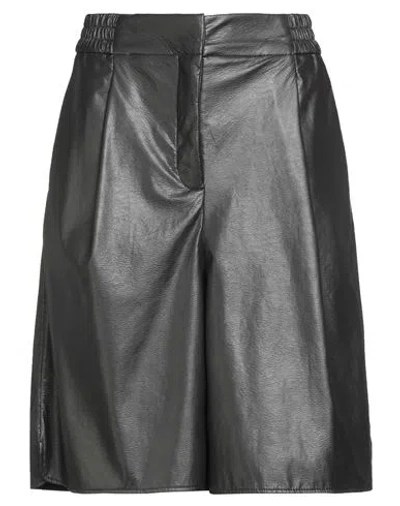 Fabiana Filippi Woman Shorts & Bermuda Shorts Charcoal Size 6 Acetate, Pbt - Polybutylene Terephthal In Black