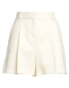 Fabiana Filippi Woman Shorts & Bermuda Shorts Cream Size 12 Virgin Wool In White