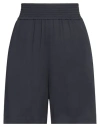 Fabiana Filippi Woman Shorts & Bermuda Shorts Midnight Blue Size 2 Viscose