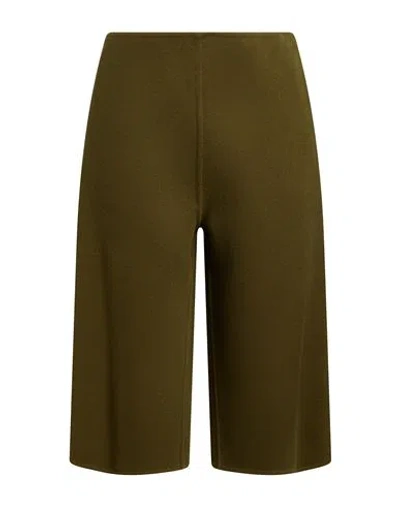 Fabiana Filippi Woman Shorts & Bermuda Shorts Military Green Size 4 Virgin Wool, Cashmere