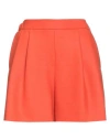 Fabiana Filippi Woman Shorts & Bermuda Shorts Orange Size 4 Polyester, Virgin Wool, Elastane In Orange