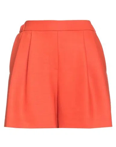 Fabiana Filippi Woman Shorts & Bermuda Shorts Orange Size 4 Polyester, Virgin Wool, Elastane