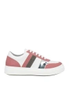 Fabiana Filippi Woman Sneakers Antique Rose Size 7 Leather, Ecobrass In Pink
