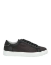 Fabiana Filippi Woman Sneakers Black Size 11 Leather, Natural Raffia In Black