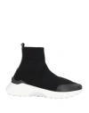Fabiana Filippi Woman Sneakers Black Size 6 Textile Fibers, Leather In Black