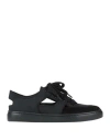 Fabiana Filippi Woman Sneakers Black Size 6 Textile Fibers, Leather