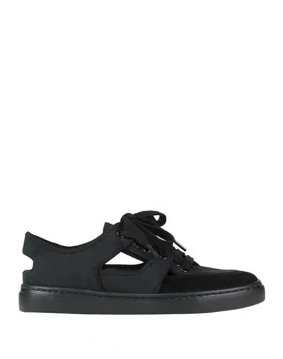 Fabiana Filippi Woman Sneakers Black Size 6 Textile Fibers, Leather