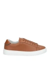 Fabiana Filippi Woman Sneakers Tan Size 8 Leather In Brown