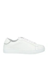 Fabiana Filippi Lace-up Leather Sneakers With Shiny Accents In White
