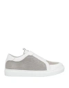 Fabiana Filippi Two-tone Panelled Lace-up Sneakers In Gray