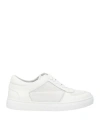Fabiana Filippi Leather Sneaker With Mesh Inset In White