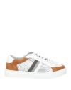 Fabiana Filippi Woman Sneakers White Size 8 Leather, Textile Fibers In White