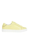 Fabiana Filippi Woman Sneakers Yellow Size 8 Leather