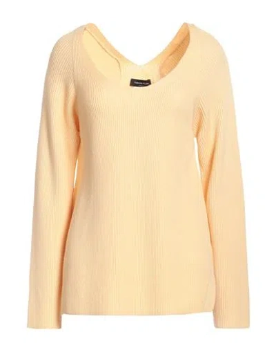 Fabiana Filippi Woman Sweater Apricot Size 8 Virgin Wool, Cotton In Orange