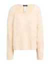 Fabiana Filippi Woman Sweater Apricot Size S Cotton, Polyamide In Neutral