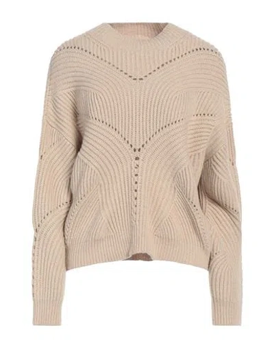 Fabiana Filippi Woman Sweater Beige Size 12 Cashmere, Virgin Wool