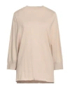 FABIANA FILIPPI FABIANA FILIPPI WOMAN SWEATER BEIGE SIZE 12 VIRGIN WOOL, COTTON