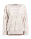 Fabiana Filippi Woman Sweater Beige Size 6 Cotton In Beige