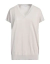 Fabiana Filippi Woman Sweater Beige Size 8 Cotton, Viscose, Polyester, Ecobrass In Beige
