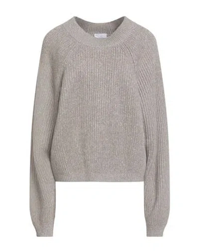 Fabiana Filippi Woman Sweater Beige Size L Virgin Wool, Cashmere, Viscose, Silk, Metallic Polyester