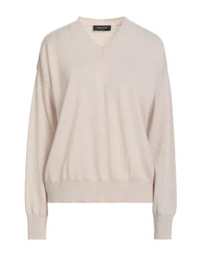 Fabiana Filippi Woman Sweater Beige Size M Cashmere, Ecobrass In Sand