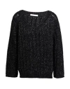 Fabiana Filippi Woman Sweater Black Size 10 Cotton, Polyester In Black