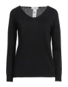 Fabiana Filippi Woman Sweater Black Size 10 Cotton, Viscose, Polyester