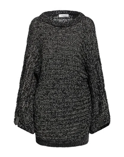 Fabiana Filippi Woman Sweater Black Size 10 Polyester, Cotton, Polyamide