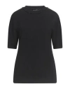 Fabiana Filippi Woman Sweater Black Size 10 Virgin Wool, Silk, Cashmere, Glass, Nylon In Black