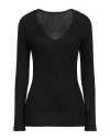 Fabiana Filippi Woman Sweater Black Size 12 Viscose, Alpaca Wool, Mohair Wool, Polyamide, Polyester