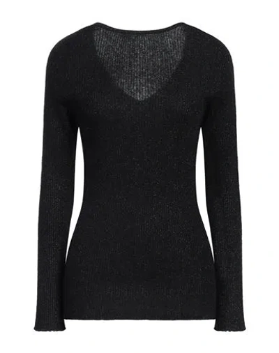 Fabiana Filippi Woman Sweater Black Size 12 Viscose, Alpaca Wool, Mohair Wool, Polyamide, Polyester