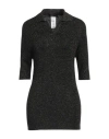 Fabiana Filippi Woman Sweater Black Size 14 Merino Wool, Polyamide, Polyester In Black