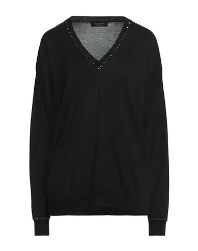 Fabiana Filippi Woman Sweater Black Size 8 Cotton