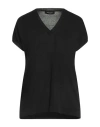 FABIANA FILIPPI FABIANA FILIPPI WOMAN SWEATER BLACK SIZE 8 COTTON