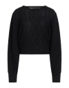 Fabiana Filippi Woman Sweater Black Size 8 Mohair Wool, Alpaca Wool, Polyamide, Virgin Wool, Silk