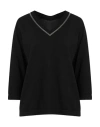 Fabiana Filippi Woman Sweater Black Size 8 Pure Virgin Wool Iws, Silk, Cashmere