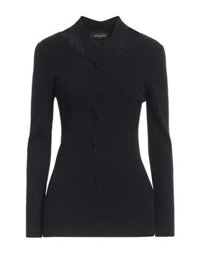 FABIANA FILIPPI FABIANA FILIPPI WOMAN SWEATER BLACK SIZE 2 VIRGIN WOOL, SILK, CASHMERE