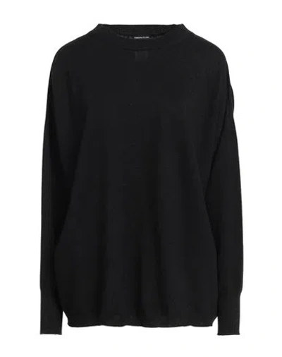 Fabiana Filippi Woman Sweater Black Size M Merino Wool, Viscose, Silk, Cashmere, Polyester