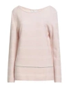 Fabiana Filippi Woman Sweater Blush Size 10 Virgin Wool, Silk, Cashmere In Pink