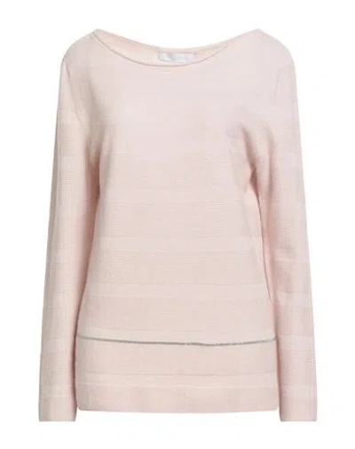 Fabiana Filippi Woman Sweater Blush Size 10 Virgin Wool, Silk, Cashmere In Pink
