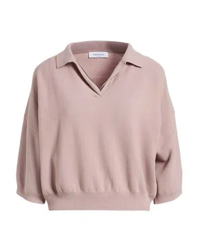 Fabiana Filippi Woman Sweater Blush Size 4 Virgin Wool, Cotton, Ecobrass In Pink