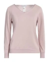 Fabiana Filippi Woman Sweater Blush Size 6 Cotton, Viscose, Polyester In Pink